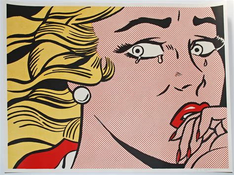 roy lichtenstein crying girl signed original